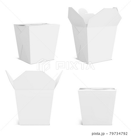 Wok box mockup, blank take away food container 79734792