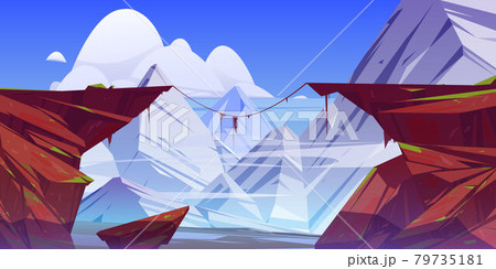 Mountain landscape with precipice in rocks 79735181
