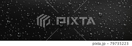 Water droplets on black background 79735223