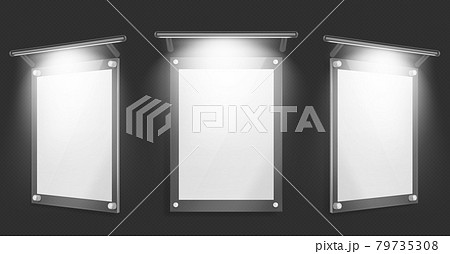 Acrylic poster blank glass frame with illumination 79735308