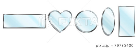 Mirrors in chrome frame different shapes Mirrors in chrome frame different shapes 79735400