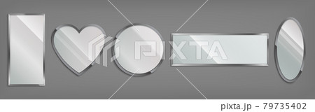 Mirrors in metal frame different shapes Mirrors in metal frame different shapes 79735402