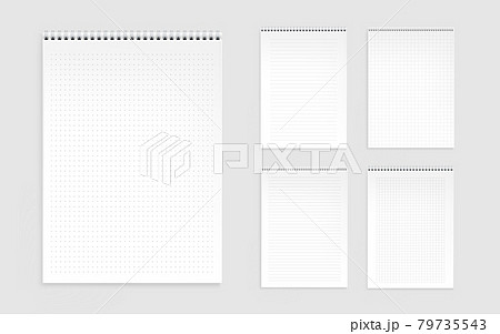 Notebook sheets.pages with lines, dots and checks. 79735543