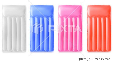 Inflatable water mattress for pool top view, rafts 79735792
