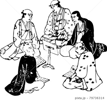 勉強会中の男たち 79736314