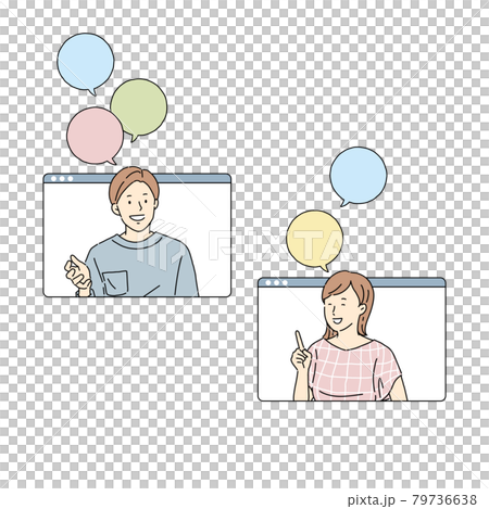 男女聊天,商務,遠程會議,會議,在線會議,男女 男女聊天,商務,遠程會議,會議,在線會議,男女 79736638