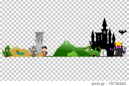 ロールプレイングゲームの帯イラスト 79736880