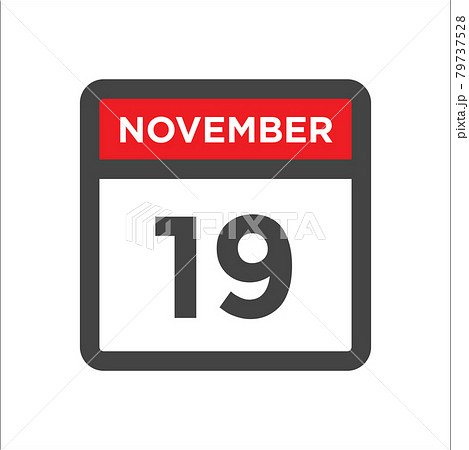 November 19 calendar icon with day and month 79737528