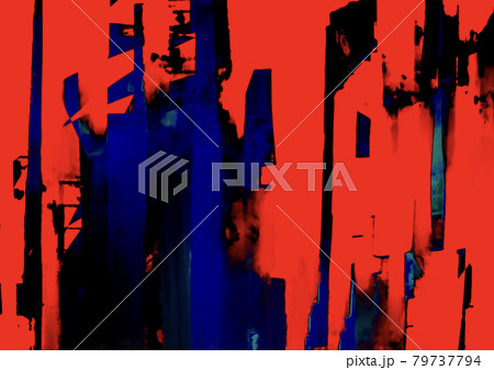 幻想的な赤と青のカラフルなテクスチャ背景 79737794