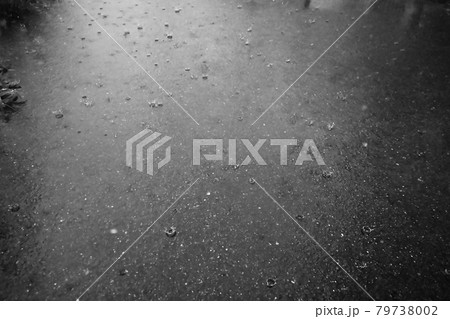 ゲリラ豪雨とアスファルト 79738002