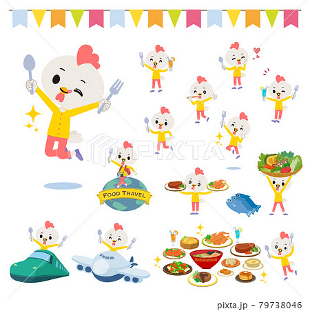 食のイベントに関するトリの男の子のセット 食のイベントに関するトリの男の子のセット 79738046