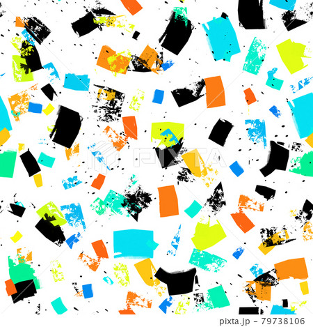 Abstract seamless pattern with colorful fractal parts 79738106