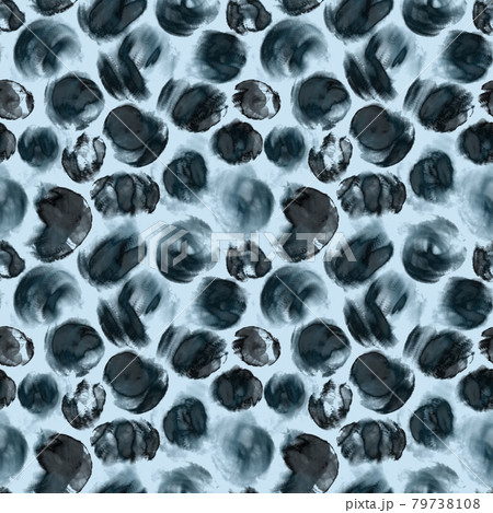 Abstract seamless pattern with oval brush strokes 79738108