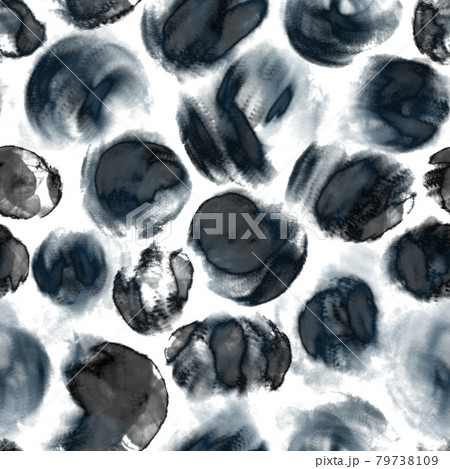 Abstract seamless pattern with oval brush strokes 79738109