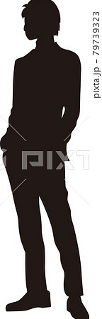 男性かっこいいシルエット 79739323