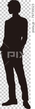 男性かっこいいシルエット 79739323
