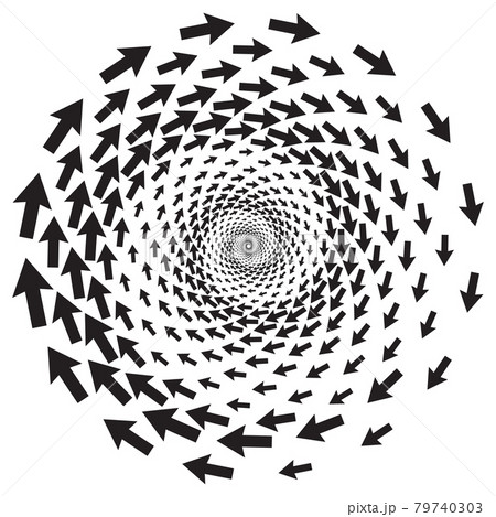circle with arrows in spiral circle with arrows in spiral 79740303