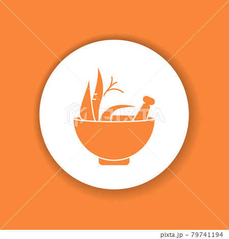 Ashwagandha bowl dry root medicinal herb glyph icon. Alternative medicine from asia. Sign for web page, mobile app, button 79741194