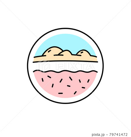 Chronic blistering color line icon. Dermatology disease. Isolated vector element. Chronic blistering color line icon. Dermatology disease. Isolated vector element. 79741472