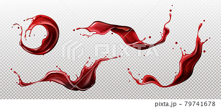 Splashes of wine, juice or blood, liquid red drink Splashes of wine, juice or blood, liquid red drink 79741678