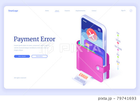 Payment error, failed online money transaction Payment error, failed online money transaction 79741693
