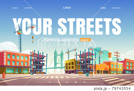 Construction and repair buildings on city streets Construction and repair buildings on city streets 79742054