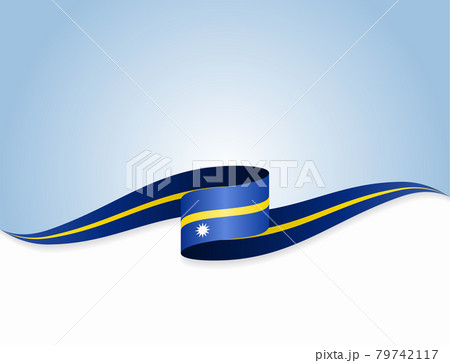 Nauru flag wavy abstract background. Vector illustration. Nauru flag wavy abstract background. Vector illustration. 79742117