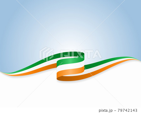 Irish flag wavy abstract background. Vector illustration. Irish flag wavy abstract background. Vector illustration. 79742143