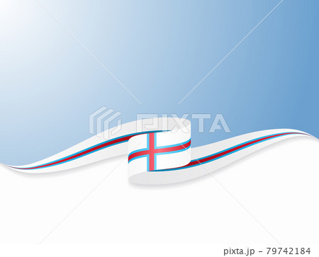 Faroe Islands flag wavy abstract background. Vector illustration. Faroe Islands flag wavy abstract background. Vector illustration. 79742184