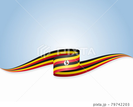 Ugandan flag wavy abstract background. Vector illustration. Ugandan flag wavy abstract background. Vector illustration. 79742203