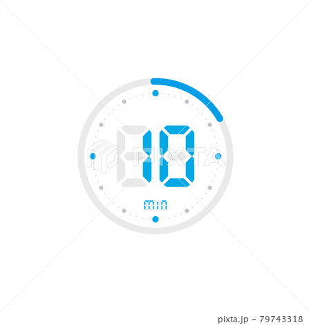 10 minute. Timer, clock, stopwatch isolated...のイラスト素材 [79743318] - PIXTA