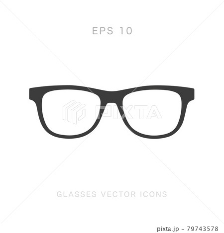 Glasses vector icon isolated on white background. Vector illustration. 79743578