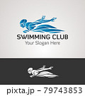 Swimming club vector logo ocean sea color swimmer label 79743853