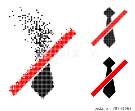 Shredded and Halftone Dot No Man Tie Glyph Shredded and Halftone Dot No Man Tie Glyph 79743963