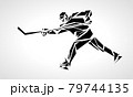 Hockey player abstract silhouette vector illustration eps8 79744135