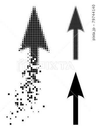 Moving and Halftone Pixelated Sharp Arrow Up Icon Moving and Halftone Pixelated Sharp Arrow Up Icon 79744140