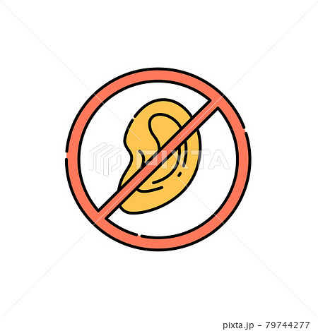 Loss hearing color line icon. Disability. Isolated vector element. 79744277