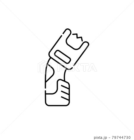 Stun gun olor line icon. Pictogram for web page, mobile app, promo. 79744730