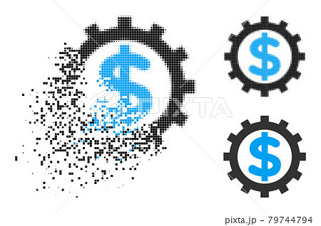 Erosion and Halftone Dotted Financial Industry Glyph Erosion and Halftone Dotted Financial Industry Glyph 79744794