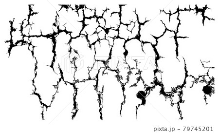 Grunge bright neon background. Green scuffs on a black wall. 79745201