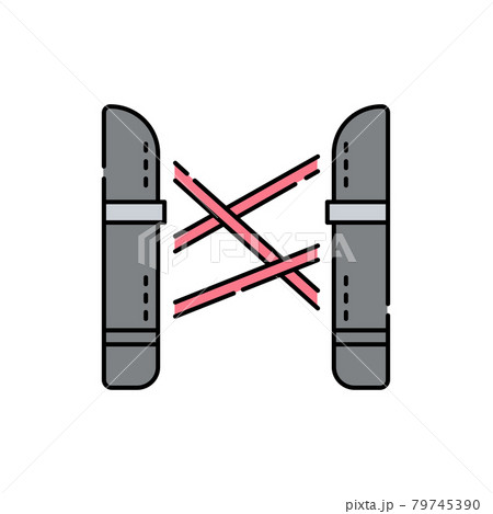 Laser alarm olor line icon. Pictogram for web page, mobile app, promo. 79745390