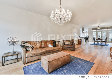 Luxury and beautiful living room interior design 79747221