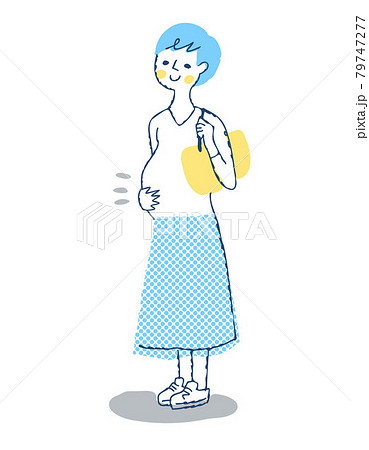 妊娠中の若い女性 妊娠中の若い女性 79747277