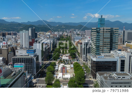 札幌　テレビ塔展望台　都市風景　オリンピックマラソン 79751986