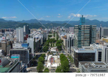 札幌　テレビ塔展望台　都市風景　オリンピックマラソン 79751987