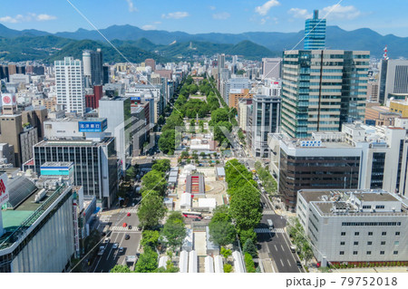 札幌　テレビ塔展望台　都市風景　オリンピックマラソン 79752018