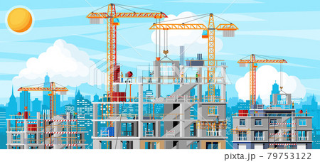 Construction Site Banner Landscape. 79753122