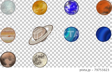 わかりやすいイラストタッチの惑星 わかりやすいイラストタッチの惑星 79753823