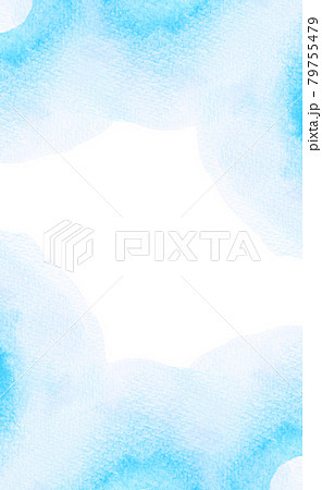 背景素材　水彩テクスチャー　虹色グラデーション 79755479