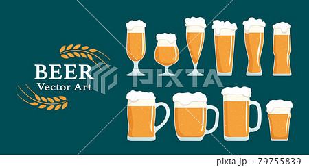 ビールのイラスト, Beer Images, vector art set ビールのイラスト, Beer Images, vector art set 79755839
